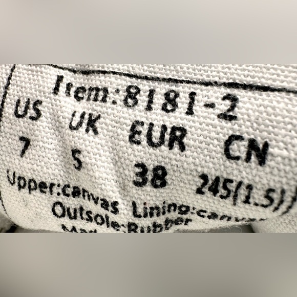 Women's Unbranded High top Black& White Shoes Size 7 Upper& Lining Canvas Comfy - Picture 5 of 5